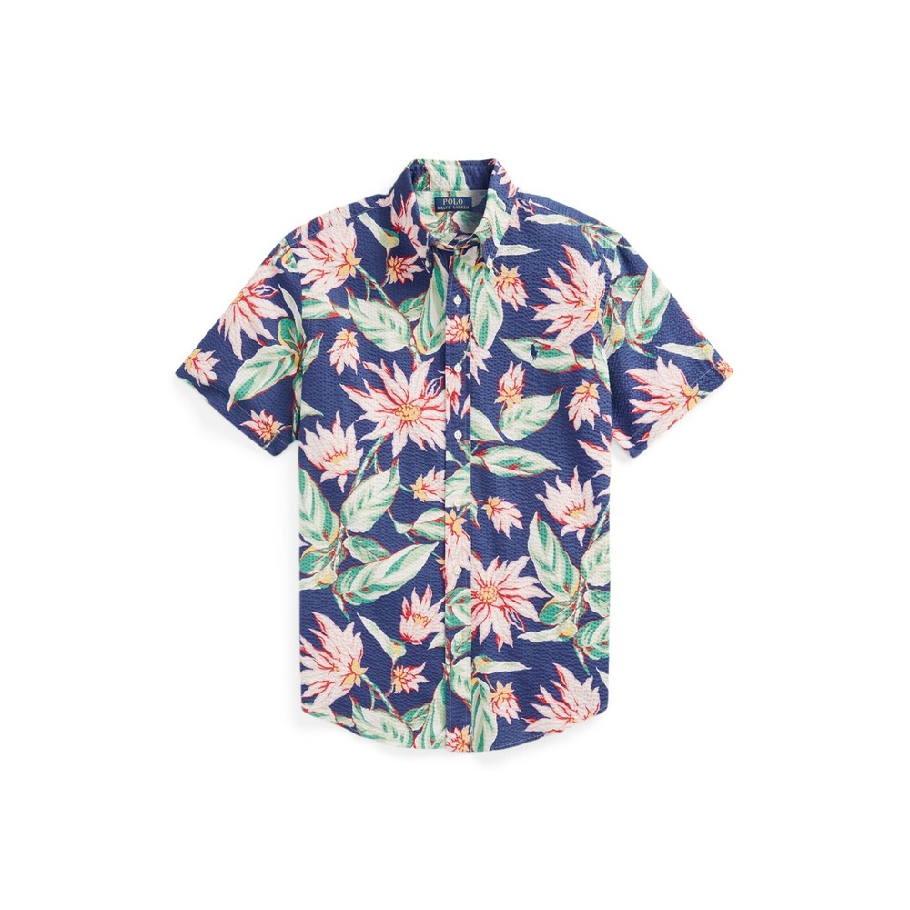 Polo Ralph Lauren Men's Shirt Sz 2XL Classic Fit FLoral Seersucker Shirt Multi - Picture 5 of 12
